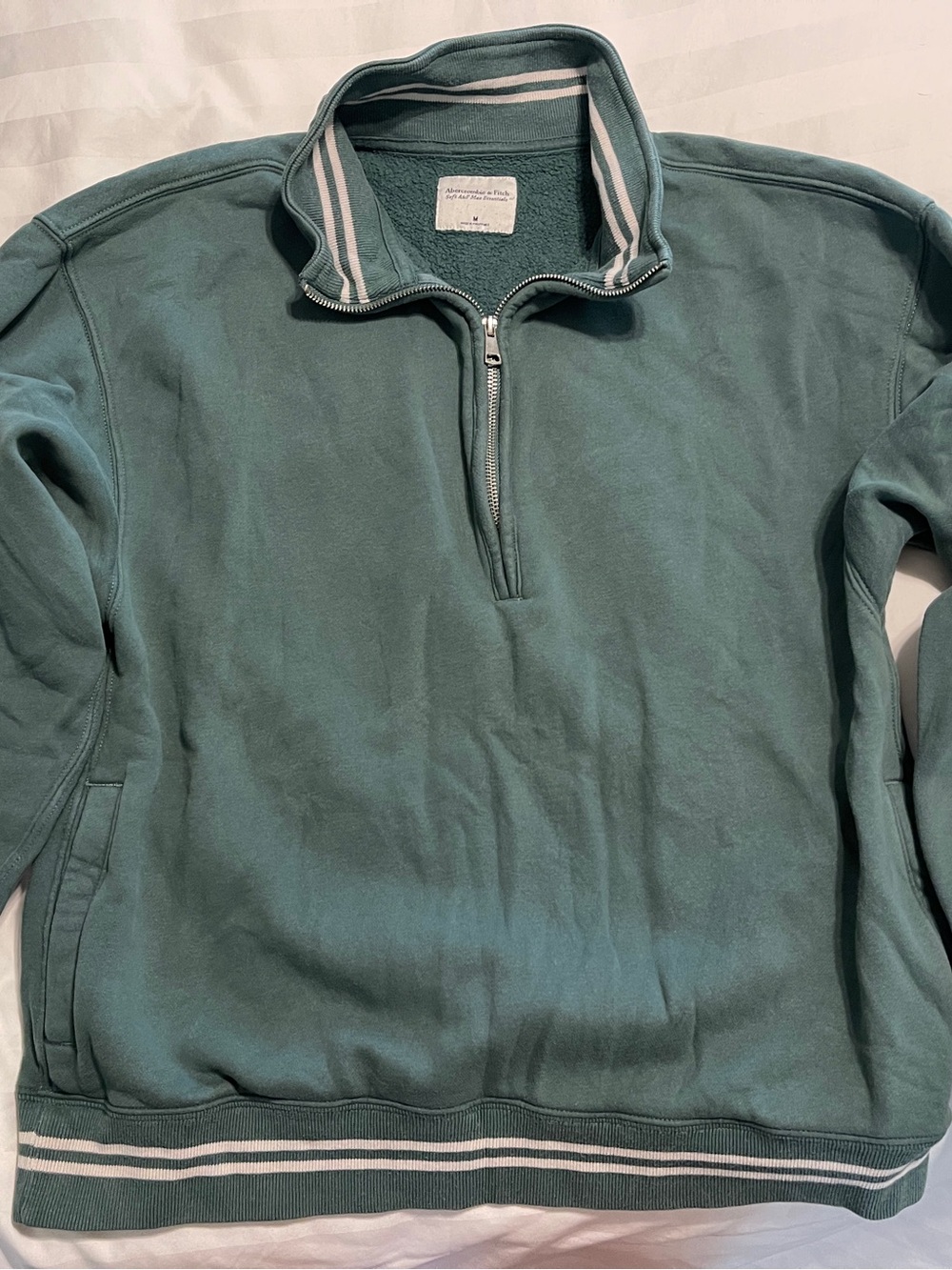 Abercrombie & Fitch Vintage Women's Half-Zip Pullover Sweater - Green